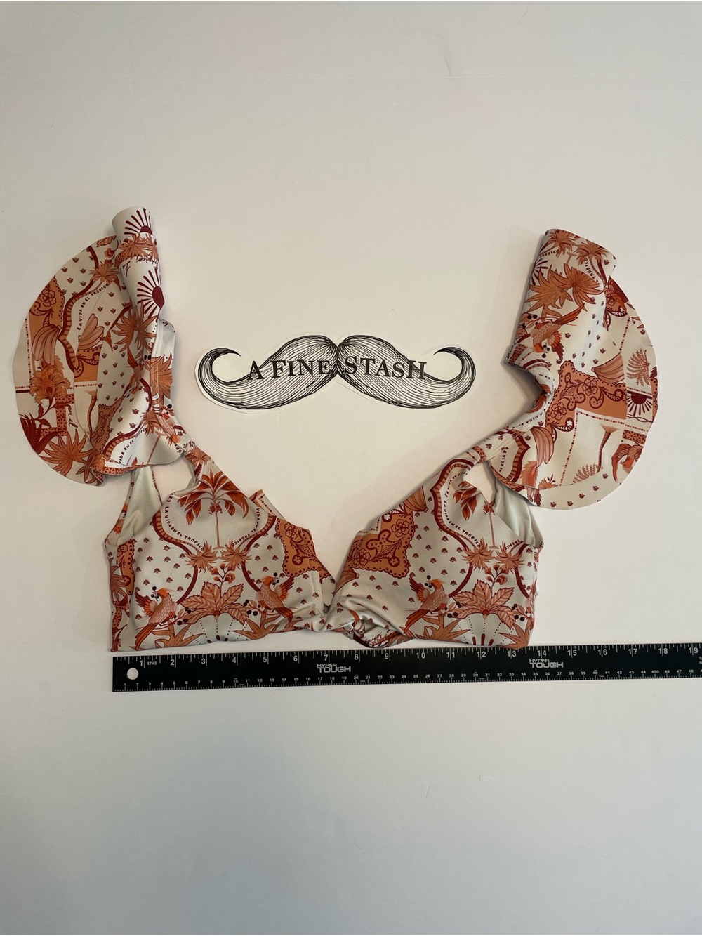 Encantadore La Vida en el Tropico Bikini Top Womens M Ruffle Tropical Colombia